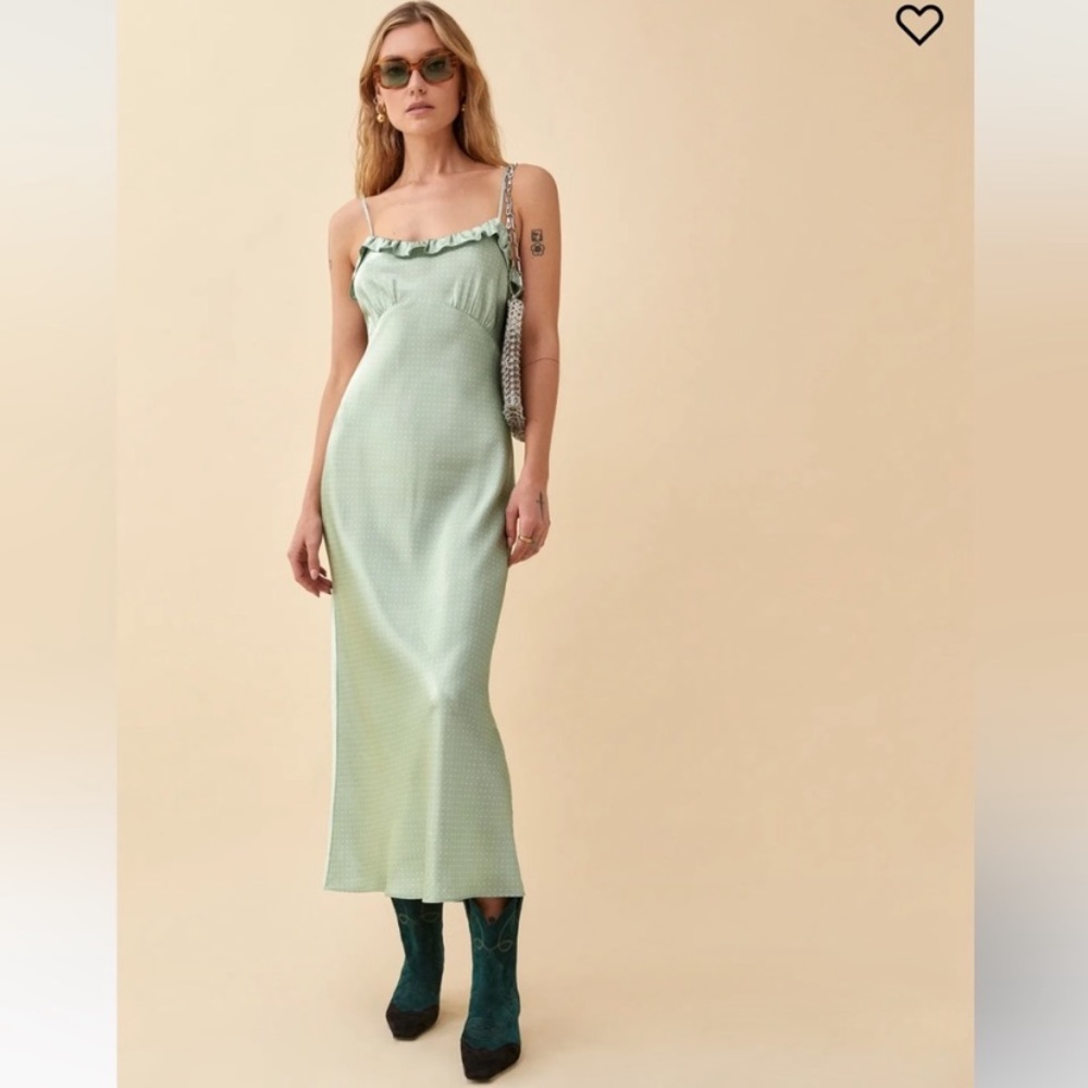 Reformation Aribella Silk Midi Dress